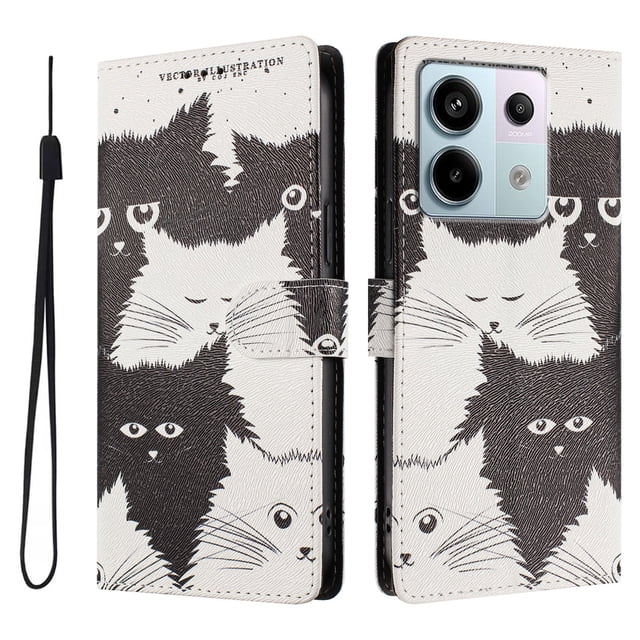 FOXDOCK Funda Tipo Cartera para Xiaomi POCO X6 5G con Soporte y Correa – Diseño de Patrones Lindos