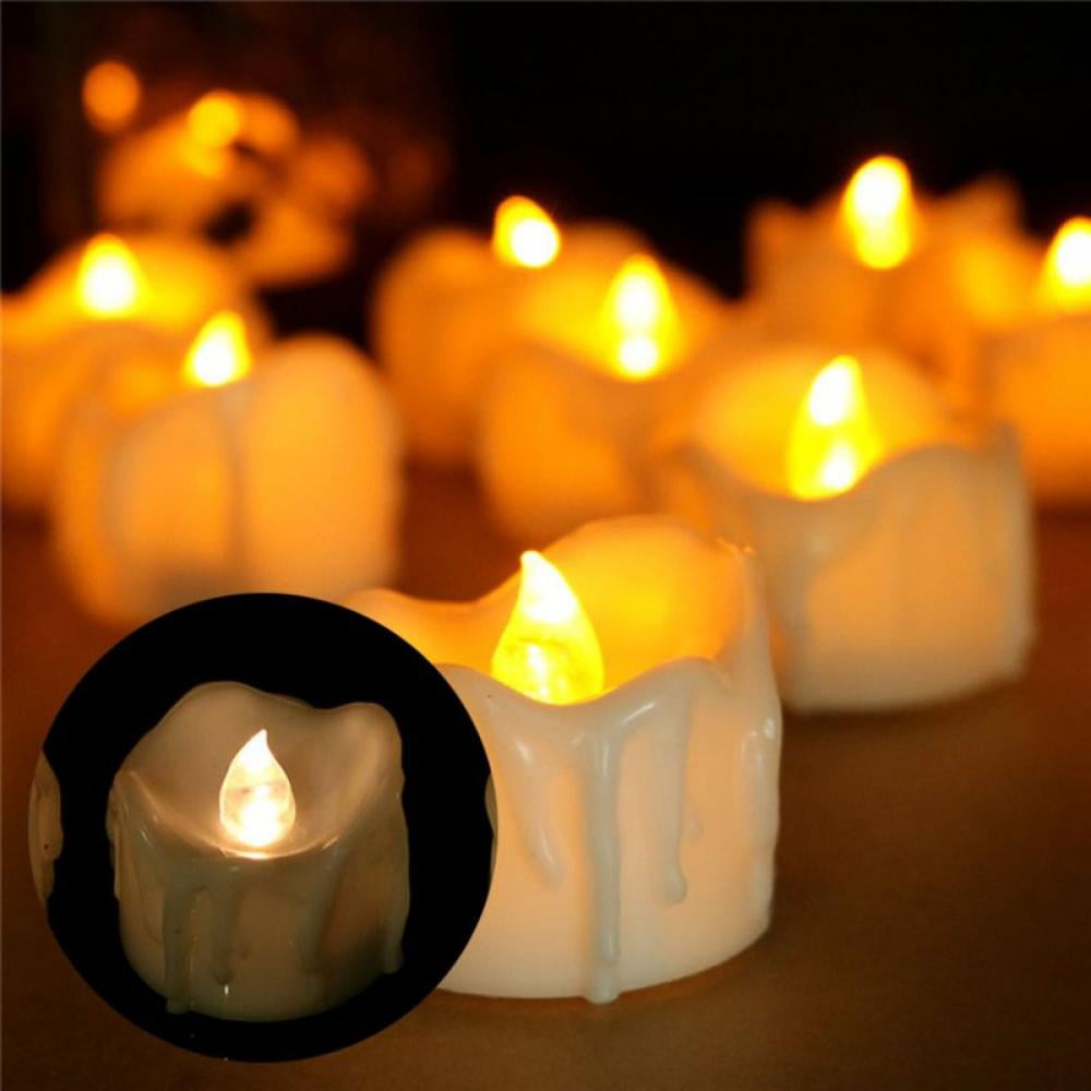 12x Flameless Flickering Led Tea Lights Home Décor Electric Candles with Timer 