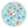 thumbnail image 1 of Faldas para árbol de Navidad de 48 pulgadas con texto "Merry Christmas", tapete para árbol de Navidad para vacaciones de invierno, falda para árbol de Navidad para decoraciones navideñas rústicas, 1 of 8
