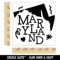 thumbnail image 2 of Maryland State with Text Swirls Self-Inking Rubber Stamp Ink Stamper - Black Ink - Large 1-1/2 Inch, 2 of 7