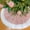 Pink, variant on Glitter Sequins Christmas Tree Skirt with White Faux Fur Trim,Holiday Deluxe Sparkle Sequins Christmas Tree Skirt Mat Decoration for Merry Christmas Xmas Winter New Year Party