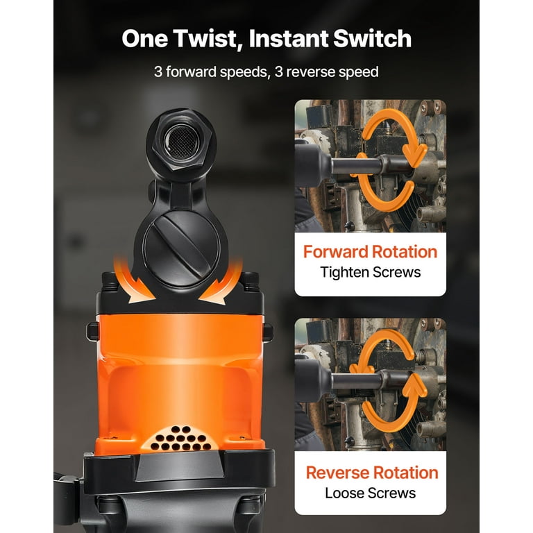 VEVOR Inch Air Impact Wrench, Up to 1800 ft-lbs Nut-Busting