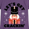 thumbnail image 3 of Instant Message - Lets Get Crackin Nut Cracker Christmas Fitted Short Sleeve Graphic T-Shirt, 3 of 6