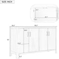 thumbnail image 2 of Farmhouse Style 4-Door Cabinet with Natural Finish, A Rustic Accent for Entryways or Small Spaces (Natural), 2 of 7