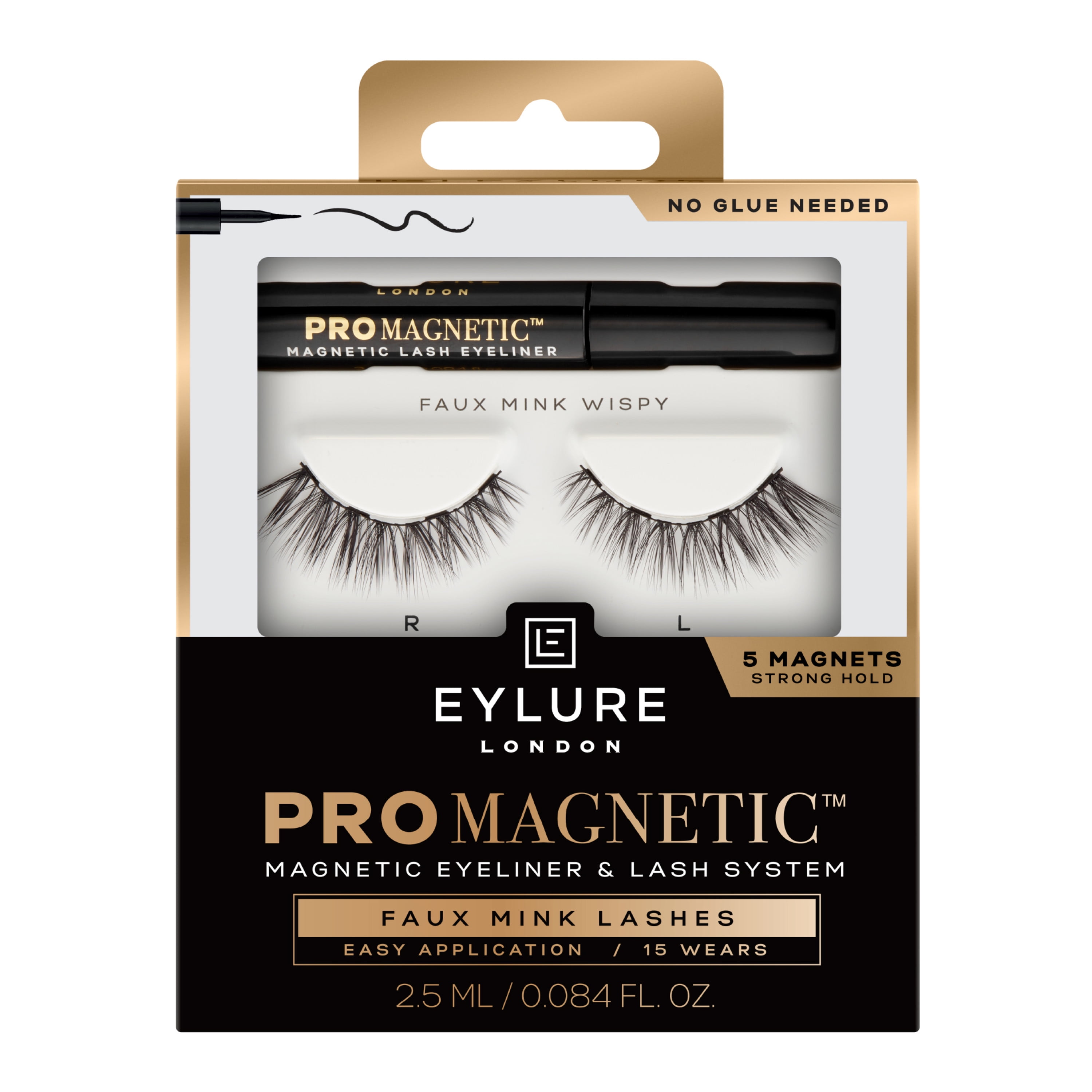 Eylure PROMAGNETIC Eyeliner & Lash Kit, Faux Mink Wispy, Black