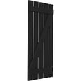 thumbnail image 3 of Ekena Millwork 19 1/2"W x 70"H Americraft Five Board (2 Batten) Exterior Real Wood Spaced Board-n-Batten Shutters w/ Z-Bar (Per Pair), Black, 3 of 10