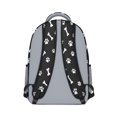 thumbnail image 3 of Dog Paw Print and Bones Backpack for School, Cute School Bag with Adjustable Shoulder Straps and Padded Back, 15.3"x11"x6.7", 3 of 5