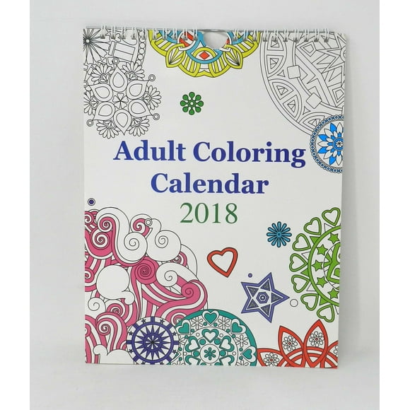 Adult Coloring Calendar 2018