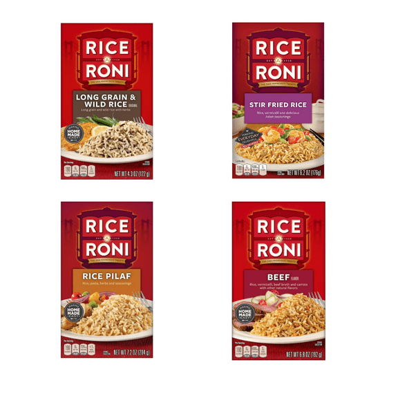 Rice-A-Roni Variety Pack – 8 Flavored Rice Set – Easy Meal Side Assortment