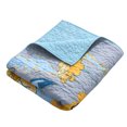 thumbnail image 4 of Global Trends Wildflower Delight 100% Cotton Modern Floral Throw Blanket, Reversible, 50 W x 60 L inches, Gray, 4 of 7