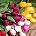 thumbnail image 4 of Xeoereki Artificial Tulip Vivid Real Touch Feeling 7 Colors Artificial Tulip Flowers for Household, 4 of 8