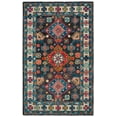thumbnail image 2 of SAFAVIEH Aspen Ermintrude Floral Bordered Wool Area Rug, Charcoal/Blue, 5' x 8', 2 of 9