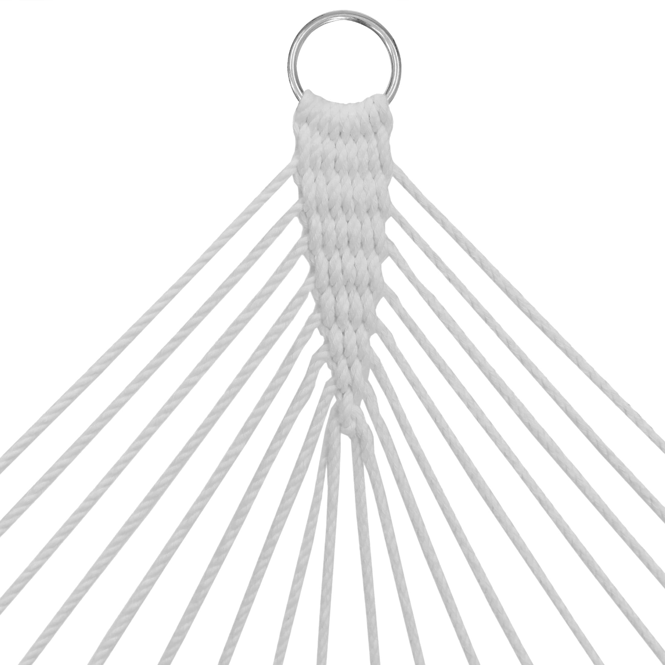 Sunnydaze 2-Person Quilted Polyester Spreader Bar Hammock with Pillow, 440 lb Capacity - Red