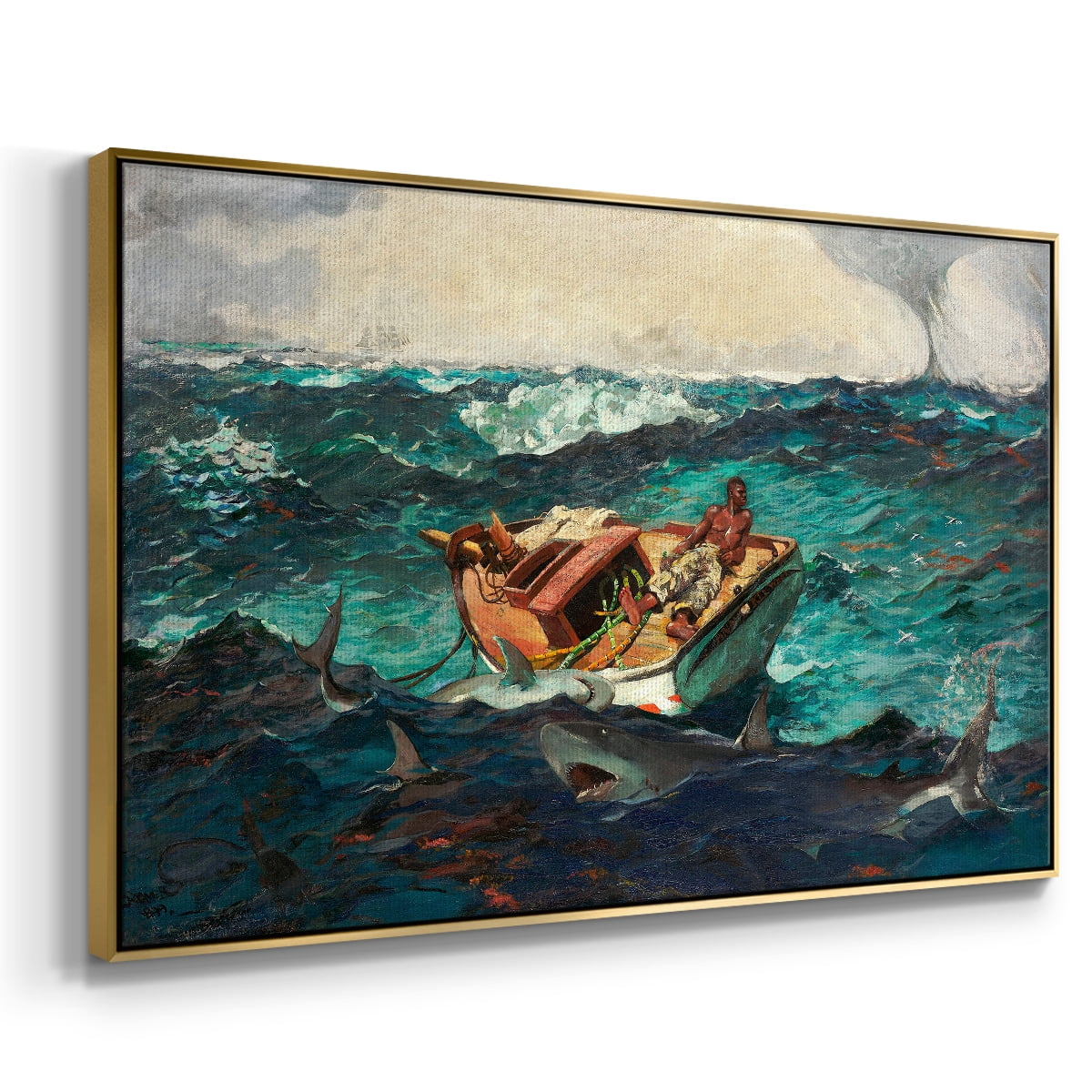 Vintage Landscape-CXXVIII By Wexford Home Framed in Gold Wood Gallery Wrapped Canvas 17 in. x 25 in.