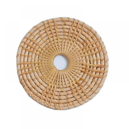 

Xmarks 2Pcs Autumn Rattan Woven Coaster Table Insulation Coaster Shooting Props Japanese Home Furnishing Rattan Coaster Anti-scalding Mat 3.93