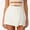 r-689White177, variant on Women's Casual Mid Waist Zip Back Split Front Summer Solid Color Wrap Shorts Birthday Daily Ladies Workout Stretchy Bottoms