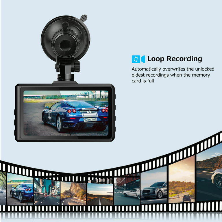 2.3 Screen - Dual-Channel 1080P Dash Cam - 170° Super Wide Angle w/ 32GB  SD Card - DC09 - Free Shipping & Lifetime Warranty 