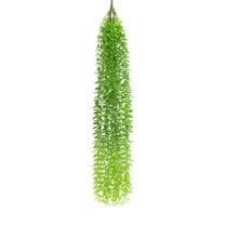 Artificial Green Weeping Willows - 5 PCS Realistic Plastic Leaf Rattan Plants for Indoor Wall Hanging, Ceiling Decoration, Flexible Vines, Maintenance-Free Decorative Greenery (100cm)
