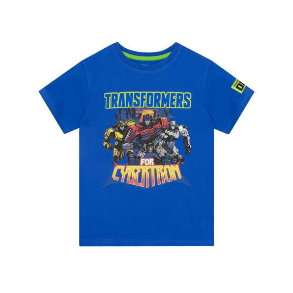 Transformers Boys T Shirt Blue Size 4-10