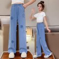 thumbnail image 5 of YunPes Star Baggy Jeans for Girls High Waisted Wide Leg Patchwork Jeans Trendy Y2K Streetwear Skater Denim Pants Aesthetic Trousers, 5 of 9
