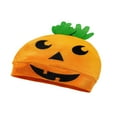thumbnail image 3 of Babies Chic Halloween Clothes Set Cute Pumpkin Face Romper Broadened Crotch Cap and Slipper Socks, 3 of 9