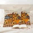 thumbnail image 3 of Fall Pumpkins Outdoor Waterproof Pillow Covers, Thanksgiving Autumn Sunflowers Vintage Plaid Decorative Square Throw Pillowcase Sofa Cushion Sham for Patio/Couch/Chair, 16"x16" 2 Pack, 3 of 8