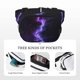 thumbnail image 5 of Fotbe Purple And Blue Nebula Cangurera Cuadrada con Estampado de Doble Capa, Bolsa de Cintura Ajustable Mini para Hombres y Mujeres, 5 of 9