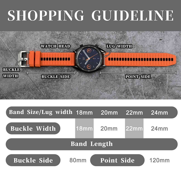 Silicone Watch Bands,20mm Quick Release Rubber Watch Strap for Men