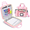 Vibrant Pink, variant on 3 Inch D-ring Zipper Binder Bag 700 Sheet Capacity Multi-pockets Organizer 13 Laptop Carrying Case With Bottle Holder& Shoulder S