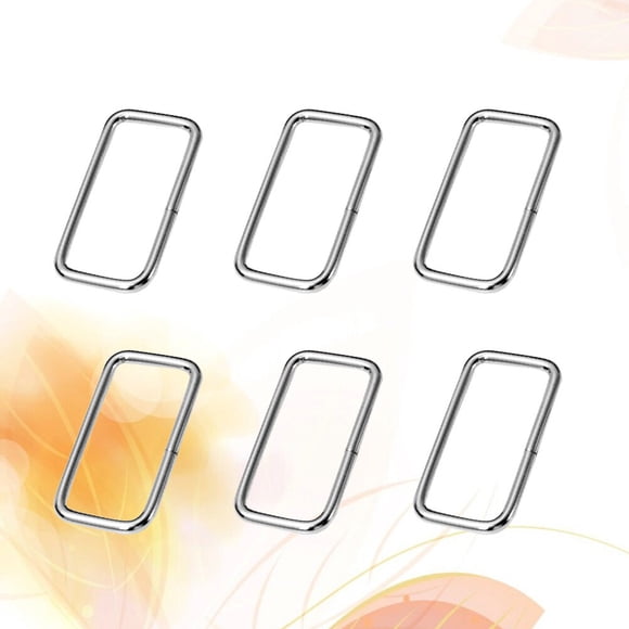 SHOWERORO 100Pack Silver Metal Buckles Rectangular For Handbag Decoration