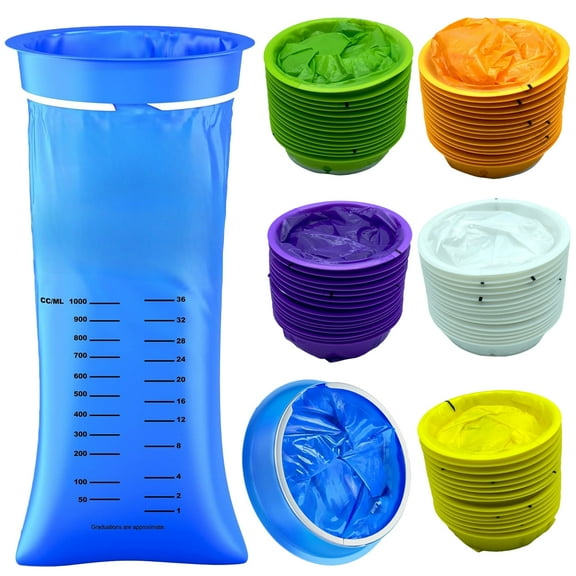 Vomit Bags 10 Pack 1000 ml, Non-Transparent Disposable Barf Bag, Throw Up & Emesis Bag for Nausea Travel Motion Morning Air Sea & Car Sickness
