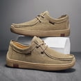 thumbnail image 4 of Men's Casual Loafers Slip On Leather Shoes Lightweight Driving Shoes Male Casual Sneakers Flats Walking Shoes, 4 of 10