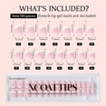 thumbnail image 6 of THINWAY XCOATTIPS French Gel Nails - French Tip Press on Nails Pink Extra Short Square Shape Nail Tips, Fake Nails Extensions Nail Art DIY, 6 of 7