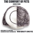thumbnail image 5 of Bed Round Plush Fluffy Hooded  Bed Cave, Cozy for Indoor Cats or Small  beds,  Pet Beds Doughnut Calm Anti-nxiety  Bed -  Bottom Washable, (23x23inch, Coffee), 5 of 6