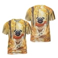 thumbnail image 3 of Welcome Fall Pug Strolling Through the Autumn Maple Forest All Over Print 3D Shirt Unisex Merch Dog Lover Gifts - 12012, 3 of 6