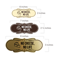 thumbnail image 5 of Signs ByLITA Designer No Cheese, No Life Sign (Ivory/Dark Brown) - Large, 5 of 6