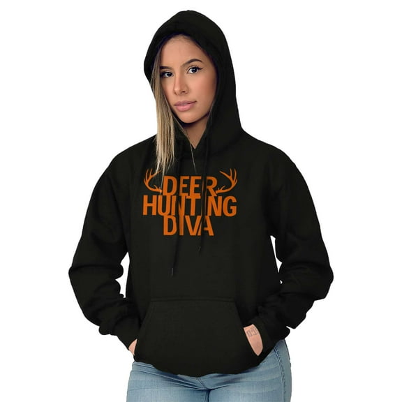 Deer Hunting Diva Antler Season Hoodie Sweatshirt Women Brisco Brands S