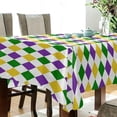 thumbnail image 3 of Coolnut Mardi Gras Tablecloth, Waterproof Washable Polyester Square Table Cover, Durable Tablecloth for Kitchen Dining Table Party Decor, 60"X 90", 3 of 7