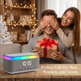 thumbnail image 3 of VOLIVO RGB 5.3 Bluetooth Speaker with Digital Alarm Clock, 15W Wireless Charging, FM Radio, White Noise Sound Machine, 3 of 9