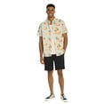 thumbnail image 4 of Men's Hurley Tropical Print Short Sleeve Button-Up Shirt Color: Barley Bone Size: L, 4 of 4