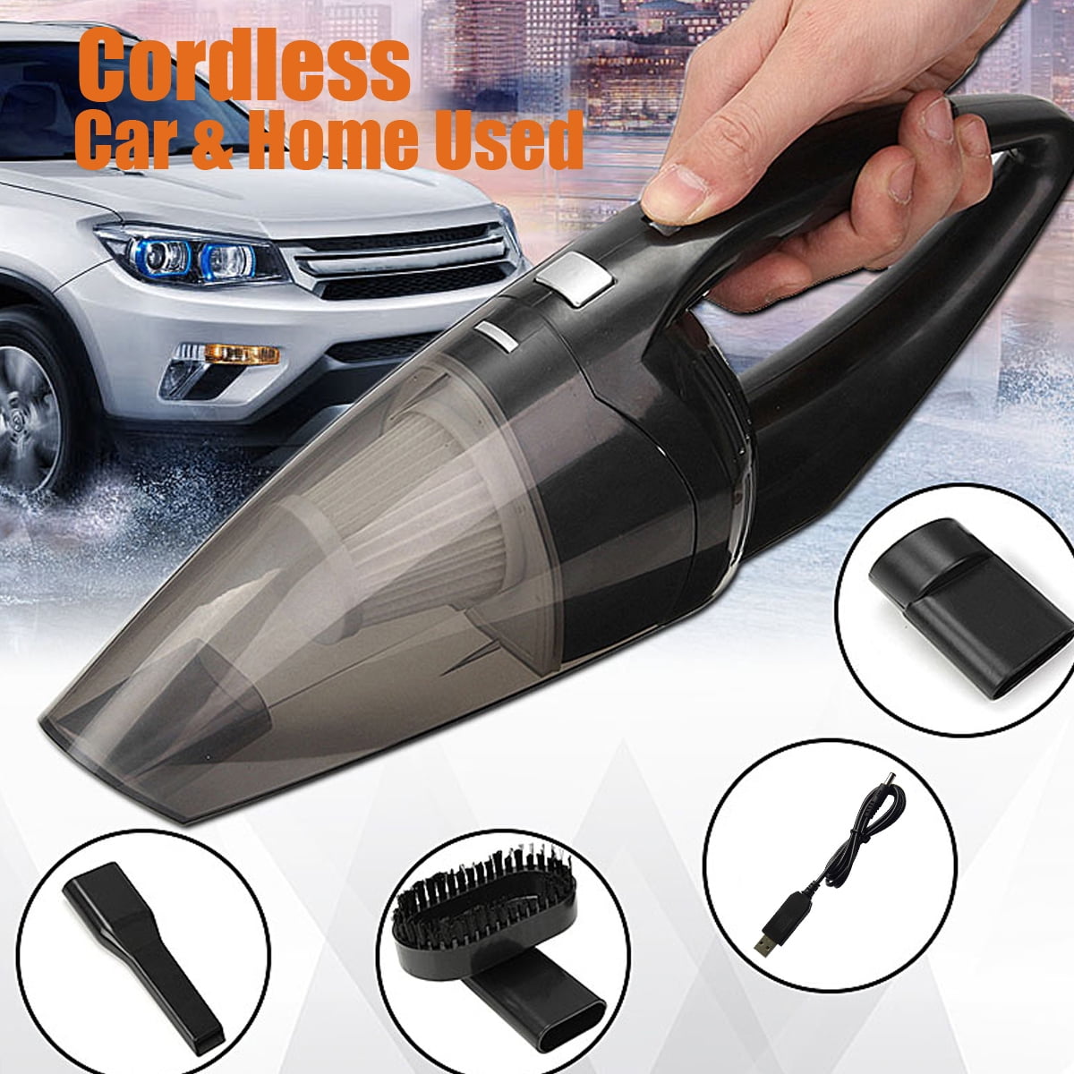 Cordless Car Home Quiet Vacuum Cleaner 120W Powerful Suction Handheld