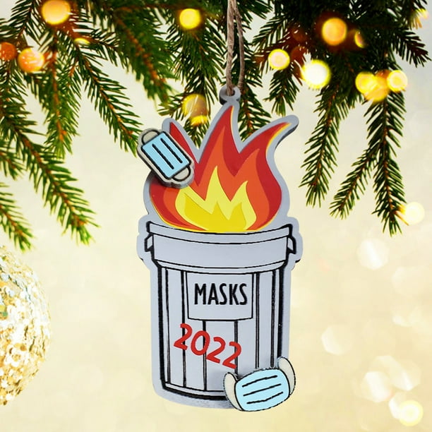 Black Friday Deals! Early Access Christmas 2022 Dumpster Fire Christmas Ornament Christmas Tree Wooden Pendants - Walmart.com