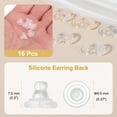 thumbnail image 2 of 16pcs Earring Backs, Silicone Clear Earring Backs Replacements Making Kit Locking Secure Earrings Back for Studs Droopy Earrings for Women Men, Clear, 2 of 7