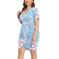 thumbnail image 4 of POSESHE Women's Plus Size Dresses, Deep V Neck Sexy Body Wrap Casual Dress, 4 of 5