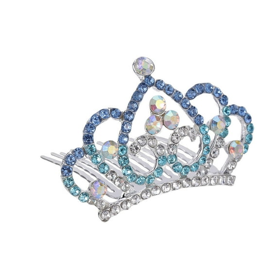 PBPBOX Girls Crown Tiara Headdress Blue 1Pcs