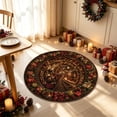 thumbnail image 6 of 3D Rugs Optical Illusion Round Christmas Rug, 23.62 Inch Non Slip Absorbent Polyester Doormat, Stain Resistant Washable Floor Mat for Entryway, Kitchen, Bathroom and Xmas Home Decoration, 6 of 6
