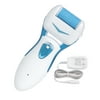 Best Choice Products Electric Rechargeable Callus Remover w/ Micro-Abrasive Technology and Extra Head - White/Blue