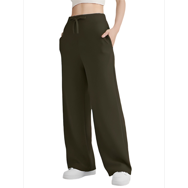 Wide Leg Sweat Pants for Womens High Waisted Baggy Sweatpants Casual Drawstring Workout Pants with Pockets