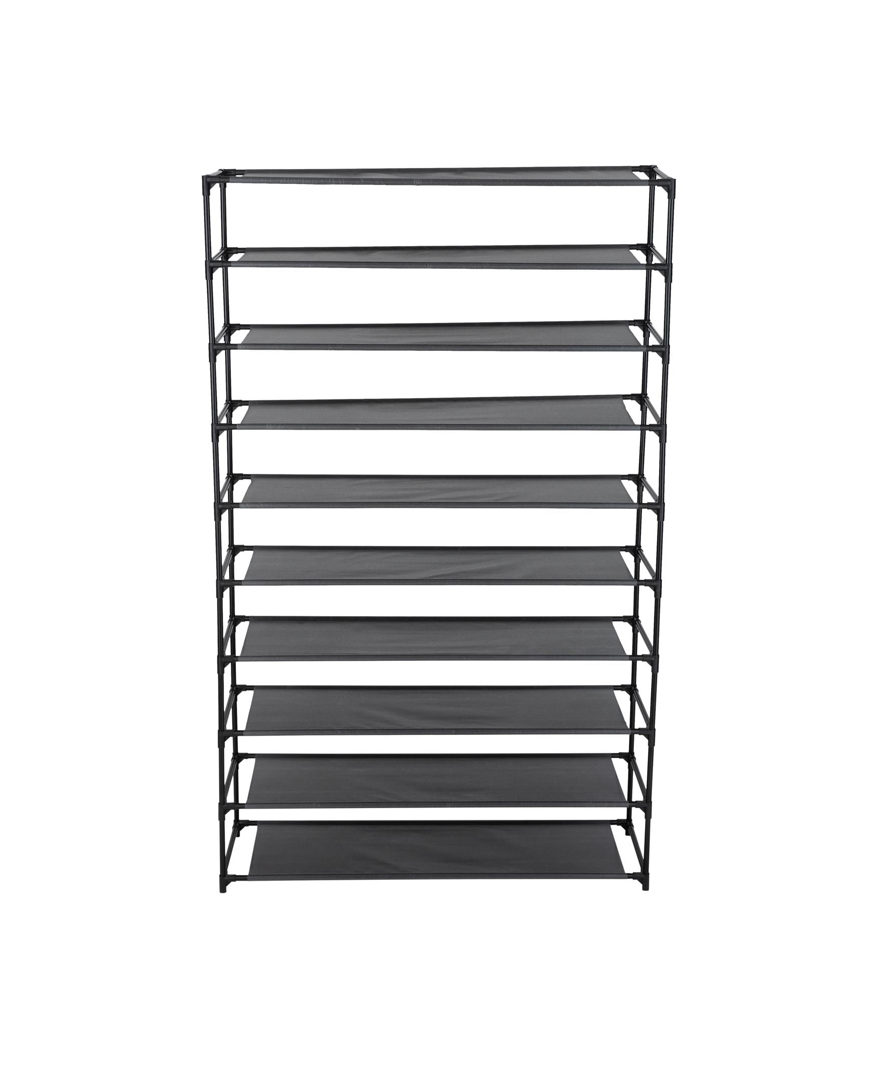 toddler shoe rack on Simplify 50 Pair Shoe Rack In Grey Walmart Com Walmart Com