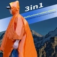 thumbnail image 2 of Rain Jacket Waterproof 3 in 1 Multifunction Raincoat Reusable Canopy Rainwear Camping Mat Windbreaker Bike Poncho for Hiking, Hunting, Outdoor, Climbing, Camping, 2 of 8